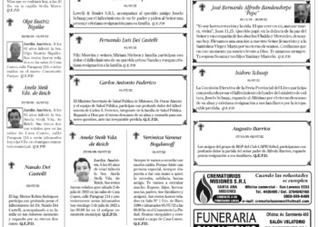 Fúnebres del domingo 3 de julio de 2022