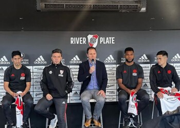 River presentó a sus refuerzos: Miguel Borja, Pablo Solari y Rodrigo Aliendro
