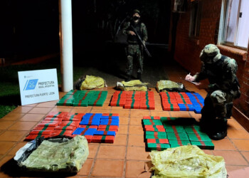 En distintos procedimientos Prefectura incautó más de 200 kilos de marihuana