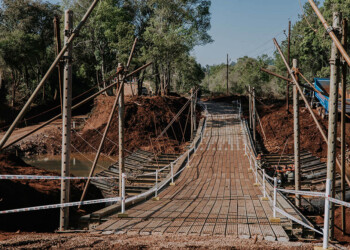 Quedó habilitado el nuevo puente provisorio sobre el arroyo Pindaytí