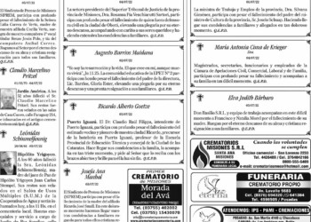 Fúnebres del Miércoles 6 de Julio de 2022