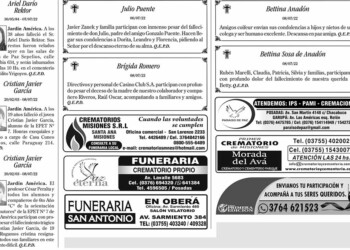 Fúnebres del sábado 9 julio de 2022