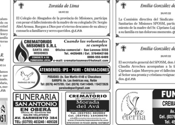 Fúnebres del día jueves 21 de julio de 2022