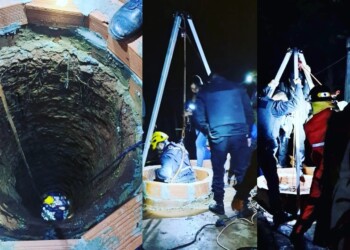 Terminó con lesiones tras caer a un pozo de agua