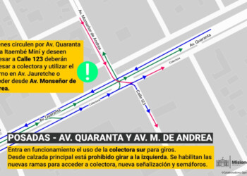 Modificaciones en la intersección de avenidas Quaranta y Monseñor de Andrea