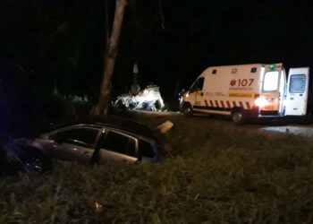Choque y vuelco deja un hombre lesionado en Oberá