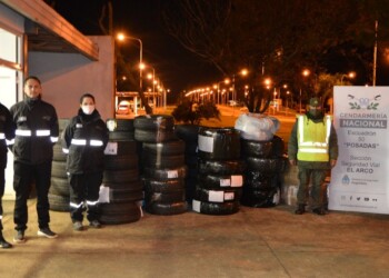 Frenan otro contrabando de neumáticos en el Arco