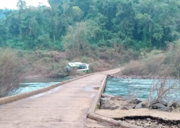 Se quedaron sin frenos y por poco no cayeron al arroyo Yabotí