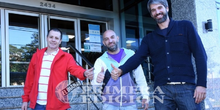 PULGAR ARRIBA. Rubén Horrisberger, Julio Altamirano y Santiago González, motores de los proyectos que se están llevando adelante en el club CAPRI.