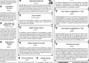 Funebres del Martes 9 de Agosto de 2022