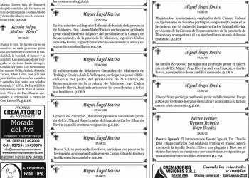 Fúnebres del Martes 30 de Agosto de 2022