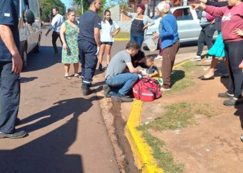 Accidente de motocicleta dejó tres niños heridos