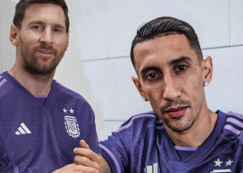 Con Messi, Argentina presentó una inédita camiseta alternativa para el Mundial