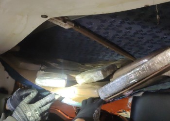 Llevaban 51 kilos de marihuana dentro de un falso techo