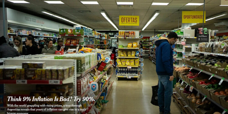 ARGENTINA BAJO LA LUPA. El encabezado de la nota de uno de los periódicos más influyentes de EEUU.