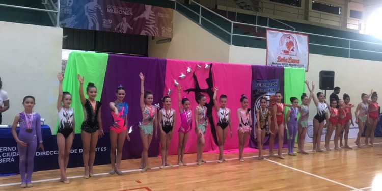 EN LA CITA. El Provincial estuvo organizado por la Federación Misionera de Gimnasia y se realizó en el Ian Barney II.