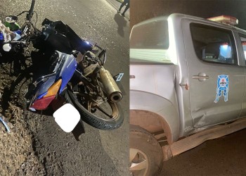 Motociclista herido tras choque contra móvil de bomberos