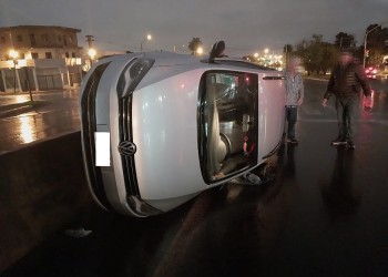 Otro vuelco, esta vez sobre la ruta 105