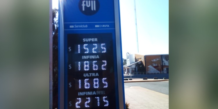 En Misiones el gasoil premium subió hasta 33% mientras que la nafta súper trepó 12%