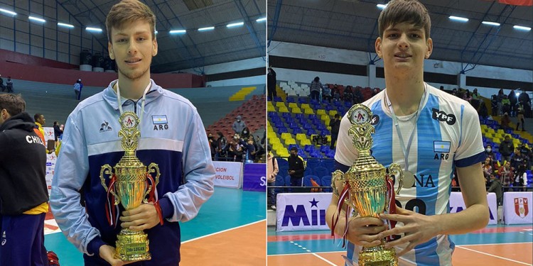 EMBAJADORES. Haureluk, con la camiseta 5; y Weremczuk, con la 20. El dúo misionero se puso la celeste y blanca.