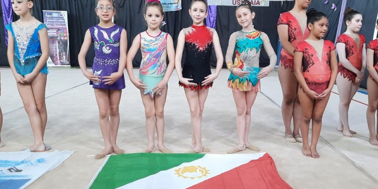 HAY EQUIPO. Las gimnastas misioneras se vuelven campeonas a Oberá.