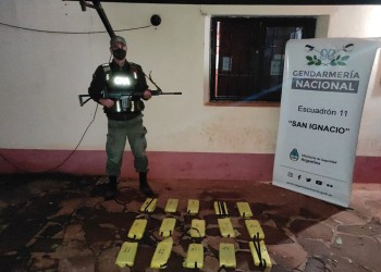 Gendarmería incautó en San Ignacio marihuana valuada en más de 3 millones de pesos