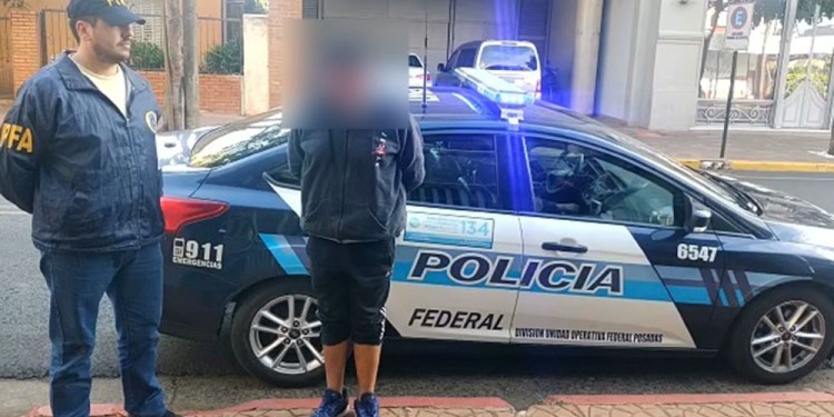 DETENIDO. El sospechoso quedó a disposición de la Justicia Federal.