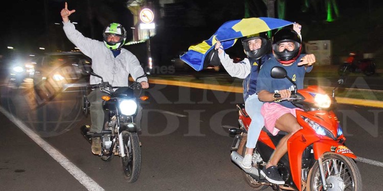 Galería: el festejo “xeneize” en Posadas tras el triunfo en el Superclásico