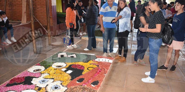 Candelaria vivió con emoción una nueva muestra de alfombras florales en el BOP 5