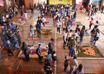 Candelaria vivió con emoción una nueva muestra de alfombras florales en el BOP 5