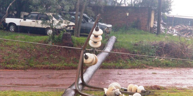 El último temporal causó destrozos en Campo Viera