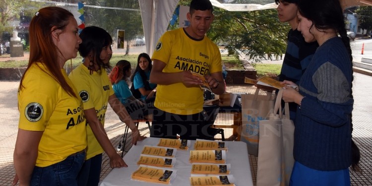 LAS OPCIONES. Los jóvenes visitaron la Expo Posadas Ciudad Universitaria para conocer las carreras disponibles.