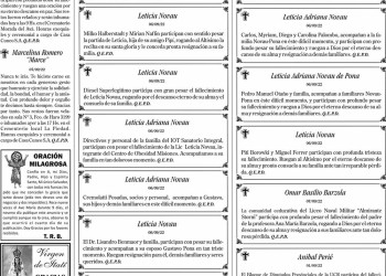 Fúnebres del Jueves 8 de Septiembre de 2022