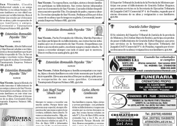 Fúnebres del Martes 6 de Septiembre de 2022