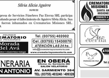 Fúnebres del Sábado 17 de Septiembre de 2022