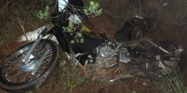 ACCIDENTE. La moto 110cc, en la que viajaba la víctima.