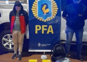 Santa Ana: llevaba cocaína en la mochila y fue detenido