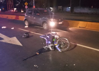 Motociclista herido en siniestro vial