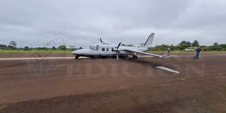 Aterrizaje forzoso en el Aeroclub Apóstoles