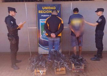 Detienen a dos “robacables” en Comandante Andresito