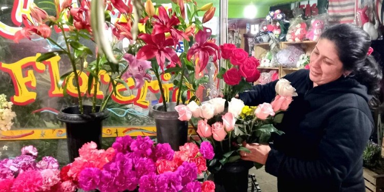 BUENAS VENTAS. En las florerías donde se preparan para recibir a la primavera con muy buenas expectativas. (Foto gentileza DAR).