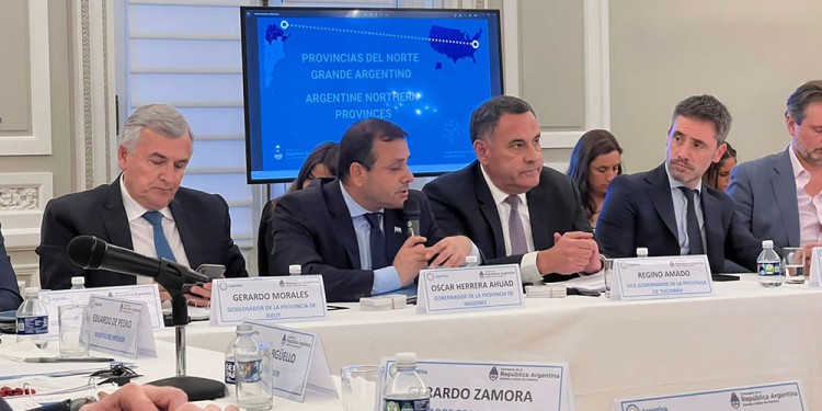 PRIMER PASO. En la Embajada argentina en Washington, Herrera Ahuad realizó su primera exposición