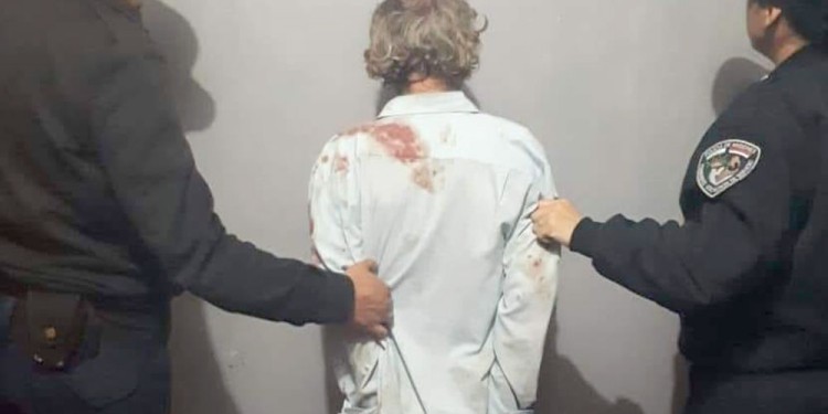 DETENIDO EL DÍA DEL HECHO. Lirio Antúnez tras ser capturado por la policía.