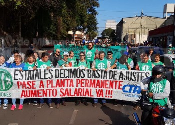 Paro y movilización de los trabajadores del Estado en Misiones