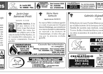 Fúnebres del domingo 2 de octubre de 2022