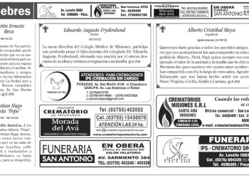 Fúnebres del domingo 9 de octubre de 2022