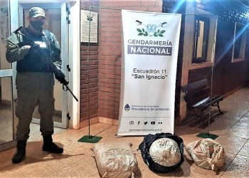 Gerdarmería secuestró marihuana en Jardín América