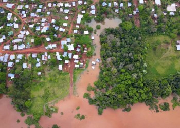 Leve baja del río Uruguay en la zona de El Soberbio