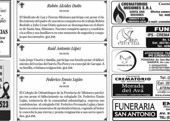 Fúnebres del 6 de Octubre de 2022