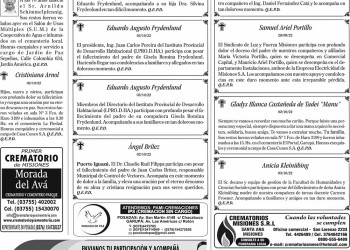 Fúnebres del Martes 4 de Octubre de 2022